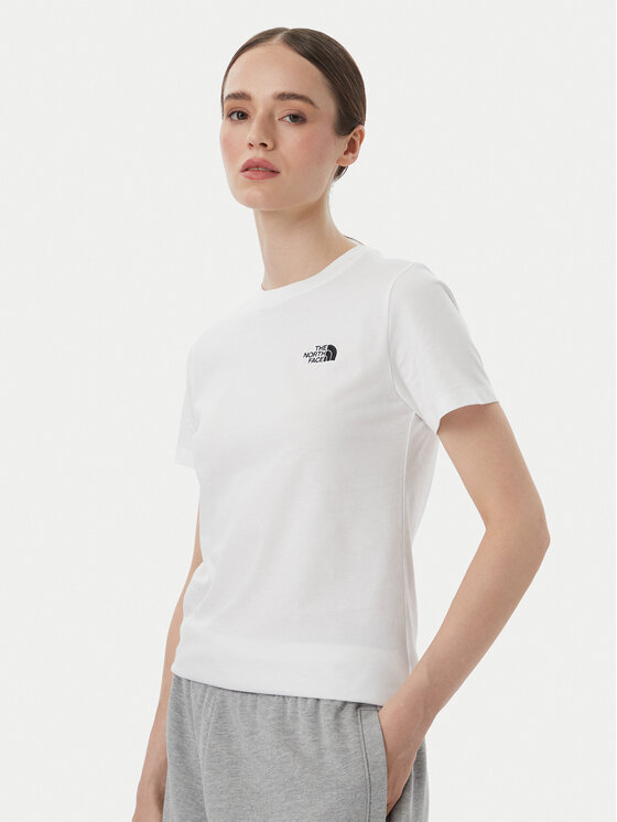The North Face Tricou Evolution Simple Dome Slm NF0A8FX7 Alb Regular Fit
