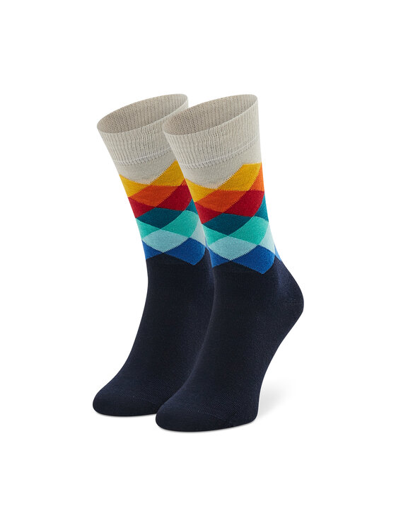 Șosete Înalte Unisex Happy Socks FAD01-6450 Bleumarin