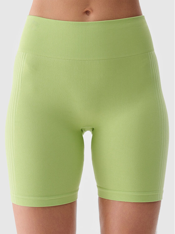 4F 4F Kolarki MULTI ACTIVE Zielony jasny Slim Fit