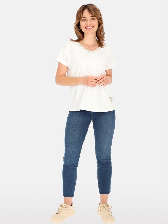 Perso Perso Tričko TCE241000F Biela Regular Fit
