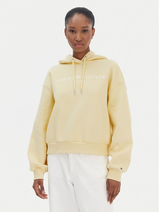 Tommy Hilfiger Tommy Hilfiger Sweatshirt Corp Logo WW0WW47832 Gelb Regular Fit