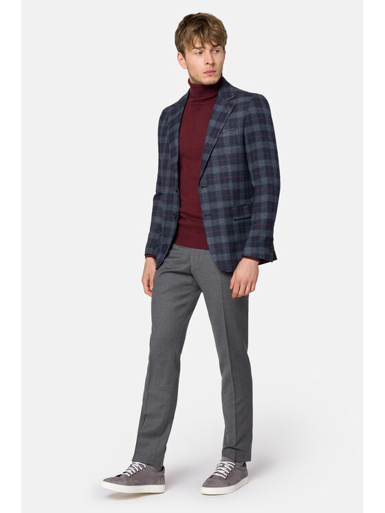 Lancerto Lancerto Marynarka Shildon MA131223000011 Granatowy Slim Fit
