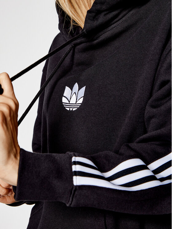 adidas adidas Majica dugih rukava adicolor 3D Trefoil GN2931 Crna Oversize