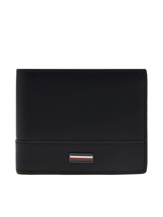 Portofel Mare pentru Bărbați Tommy Hilfiger Th Corp Mini Cc Wallet AM0AM13244 Negru