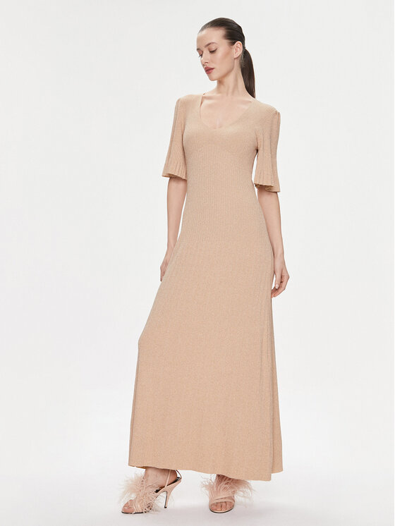 TWINSET TWINSET Трикотажна сукня 241TP3402 Бежевий Regular Fit