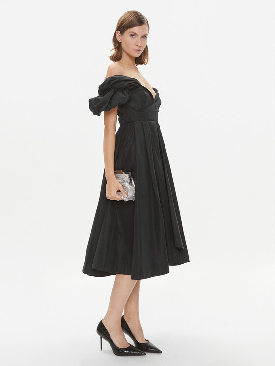 PINKO Pinko Koktel haljina Sorgente 101972 Y3LE Crna Regular Fit