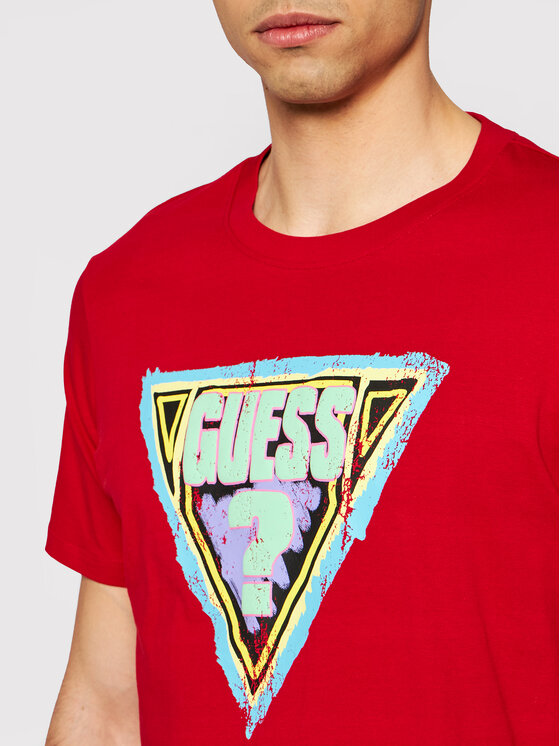 T-shirt M1GI89 K8FQ1 Rosso Regular Fit