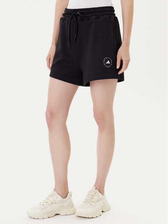 adidas by Stella McCartney adidas by Stella McCartney Sportske kratke hlače True Casuals IK9093 Crna Loose Fit