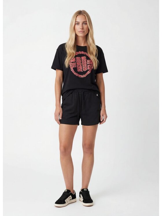 PITBULL PITBULL T-Shirt LOGO HEARTS Czarny Oversize