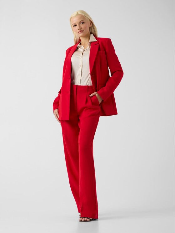 Guess Guess Kalhoty z materiálu 182626 Červená Classic Fit