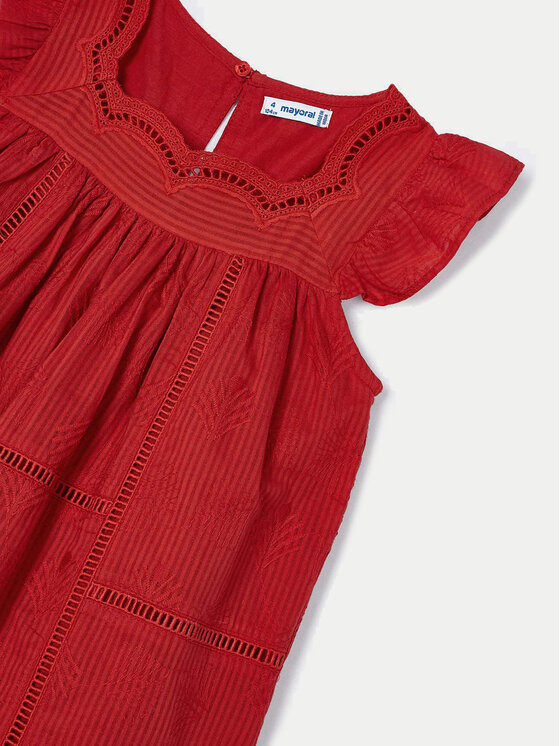 Mayoral Mayoral Sommerkleid 3930 Rot Regular Fit