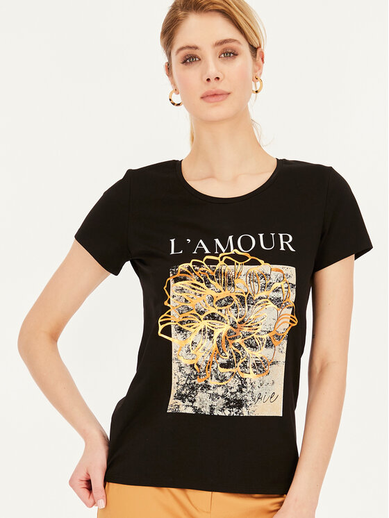 L’AF L’AF T-Shirt Lola Czarny Basic Fit