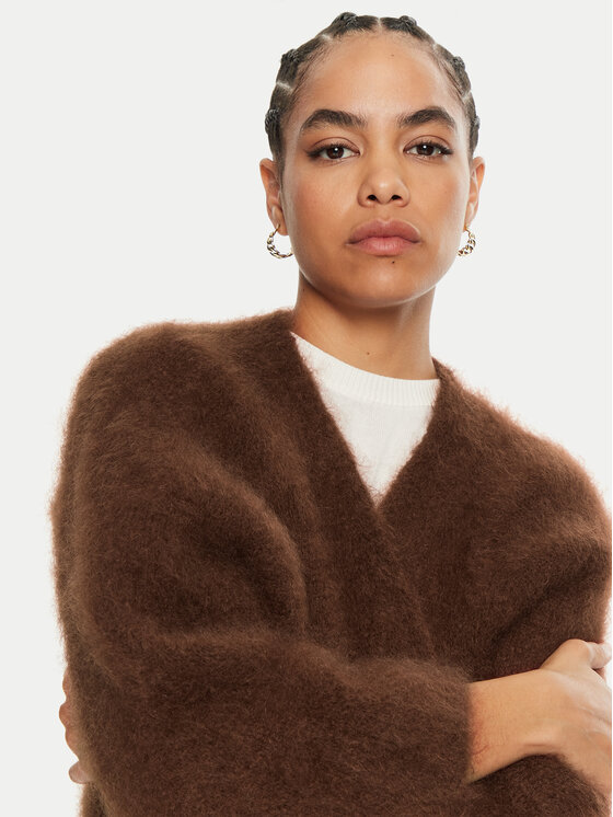 Dixie Dixie Kardigan M277K004A Smeđa Relaxed Fit