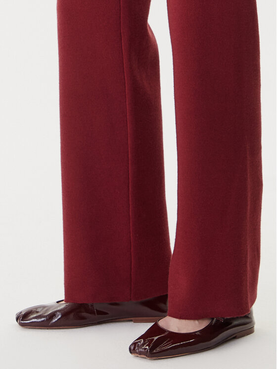 Vero Moda Vero Moda Úpletové kalhoty Gold Art 10332174 Bordó Loose Fit