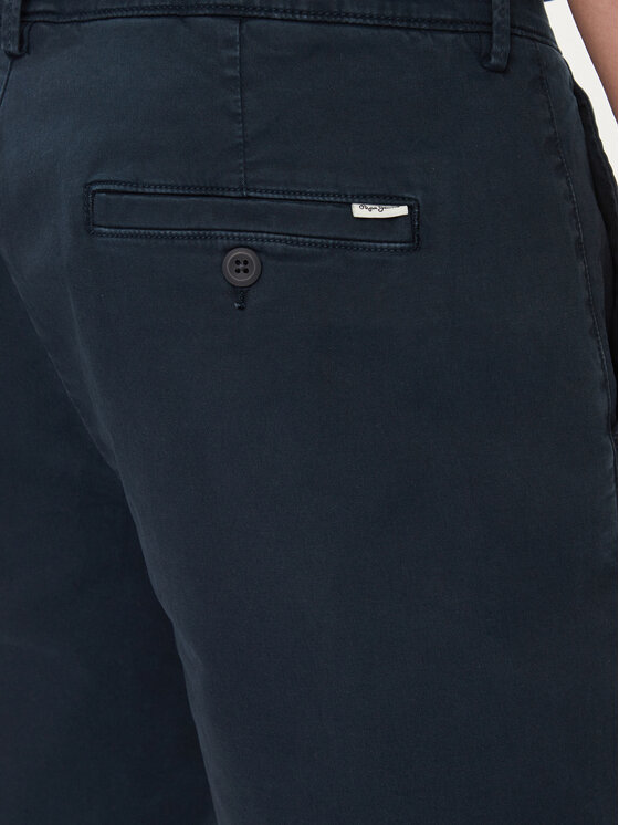 Pepe Jeans Pepe Jeans Szorty materiałowe Regular Chino Short PM801092 Granatowy Regular Fit