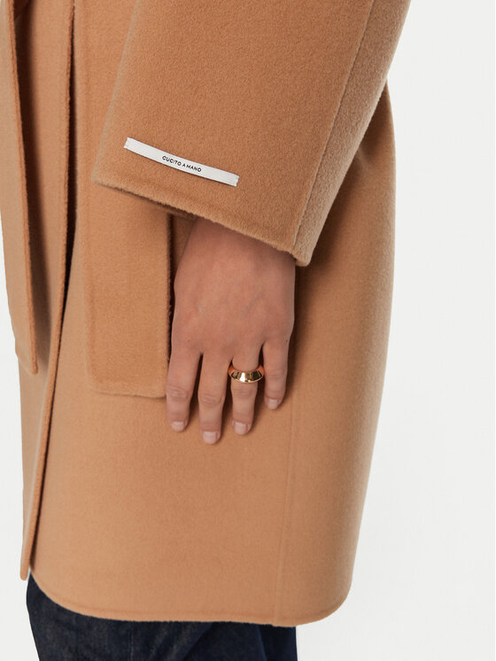 Marella Marella Cappotto di lana Marna 2423016011 Marrone Regular Fit