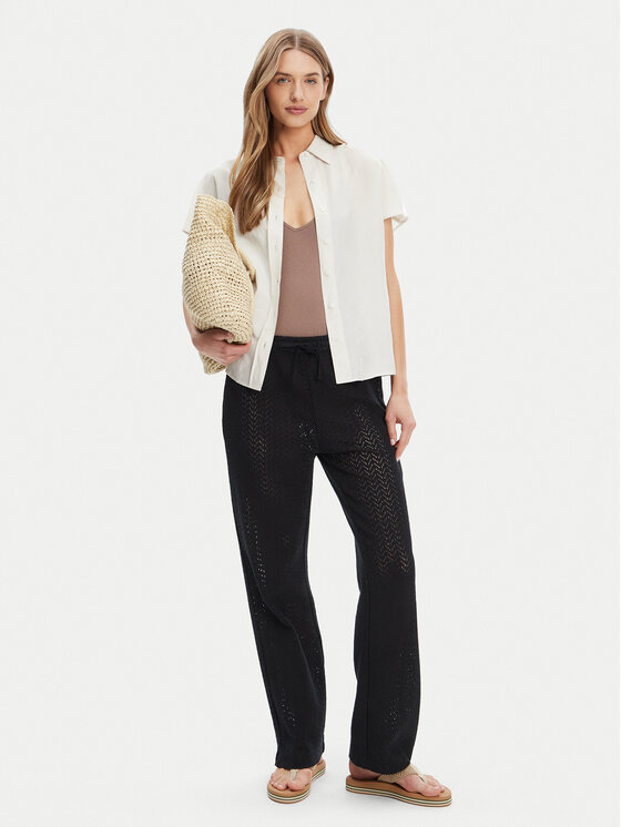 Roxy Roxy Pantaloni di tessuto ERJX603437 Nero Regular Fit