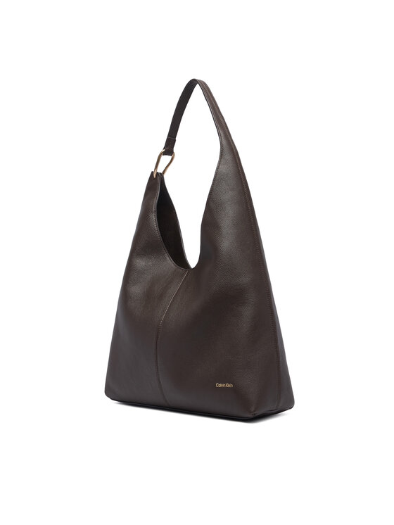 Calvin Klein Calvin Klein Дамска чанта Slouchy Leather Md Shoulder Bag LV04F3543G Кафяв