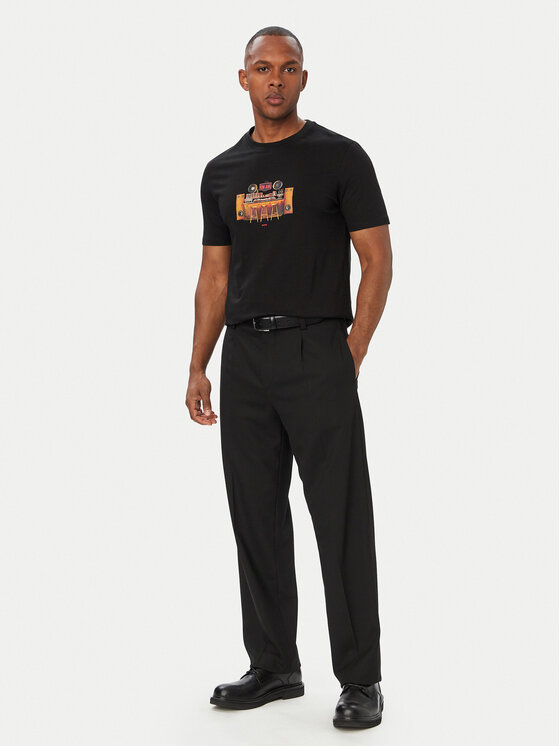 HUGO HUGO Tricou Durectee 50566046 Negru Regular Fit
