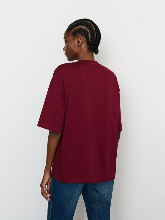 La Mania La Mania T-Shirt LUCY Bordowy Classic Fit