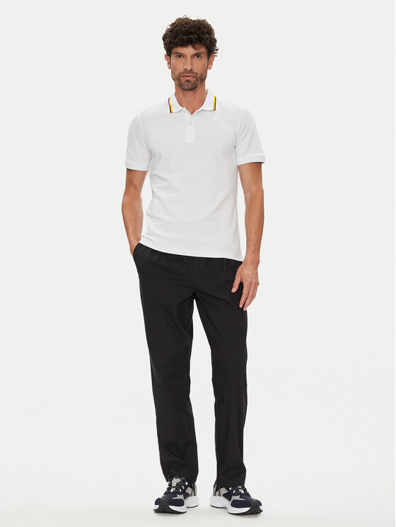 K-Way K-Way Tricou polo Jud K1125DW Alb Regular Fit