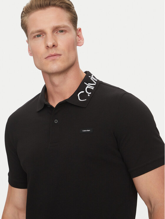 Calvin Klein Calvin Klein Поло K10K114474 Чорний Regular Fit