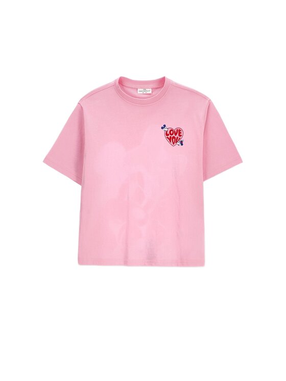 Coccodrillo Coccodrillo T-Shirt ZC6143219LGD-007 Różowy Regular Fit