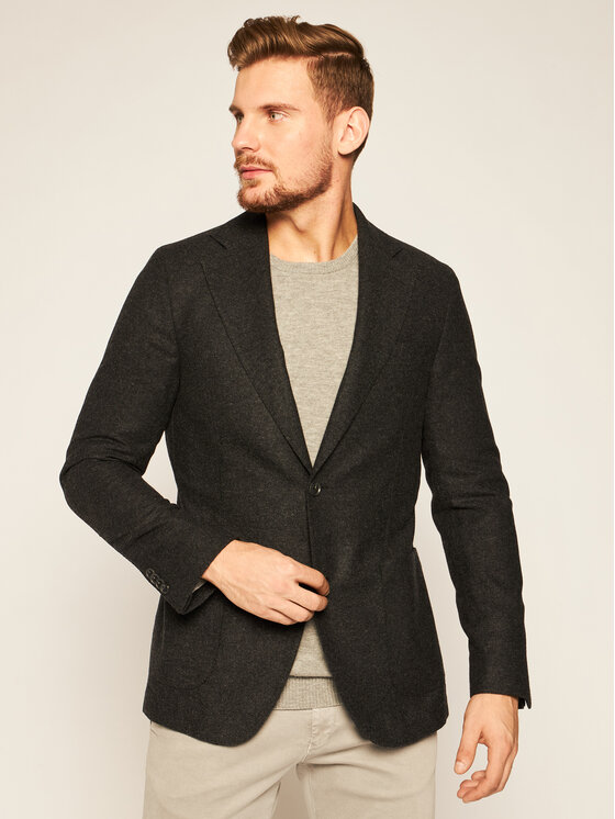 Oscar Jacobson Oscar Jacobson Švarkas Egel Patch 3174 5323 Pilka Regular Fit