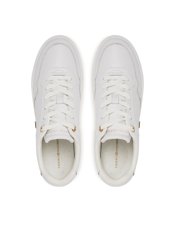 Tommy Hilfiger Tommy Hilfiger Sneakersy Essential Elevated Court Sneaker FW0FW08758 Biela