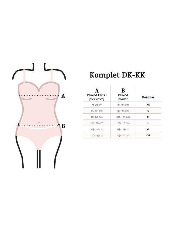 DKaren Lingerie DKaren Lingerie Komplet bielizny KK019 Pomarańczowy