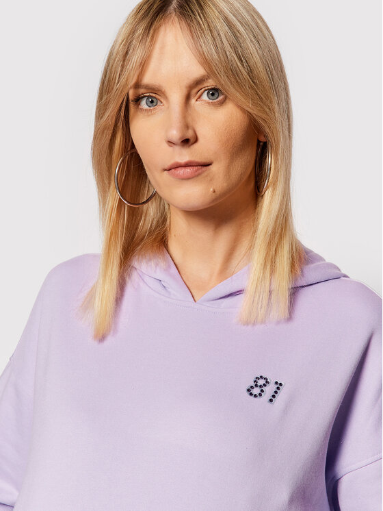 Felpa W2RQ04 K8801 Viola Regular Fit
