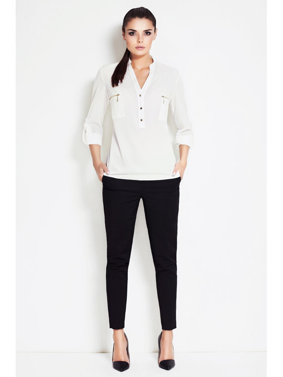 Awama Awama Camicia A051 Écru Basic Fit