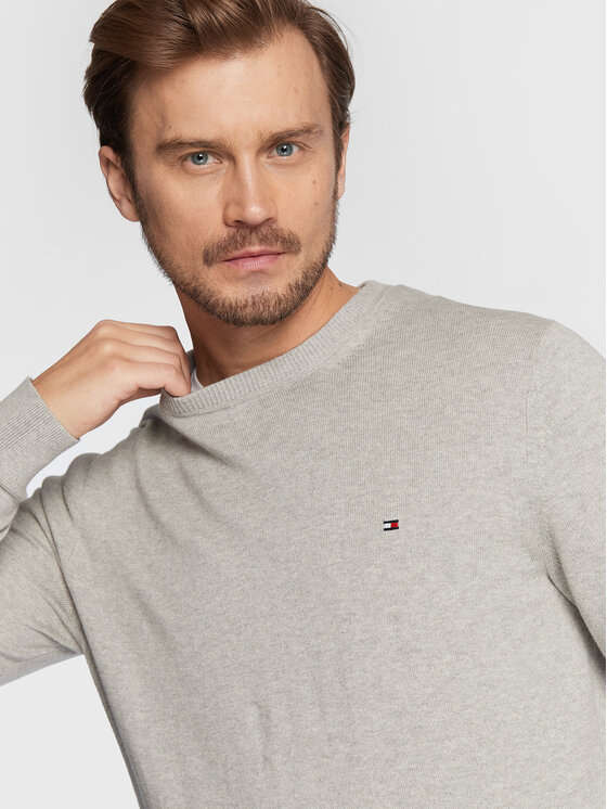 Tommy Hilfiger Tommy Hilfiger Sweter MW0MW28046 Szary Regular Fit