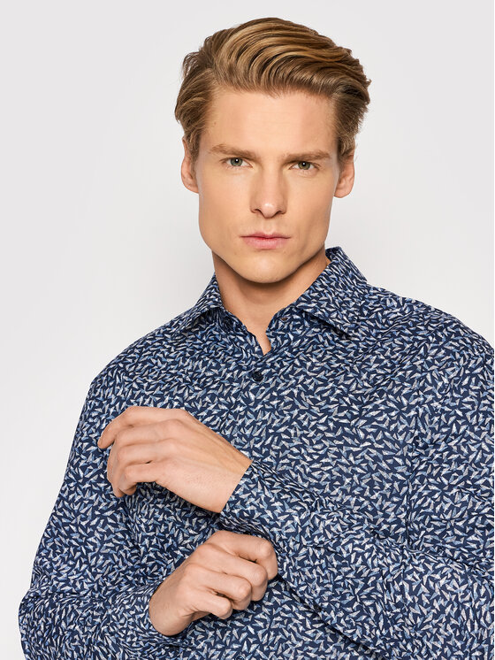 Camicia Hank 50464150 Blu scuro Slim Fit