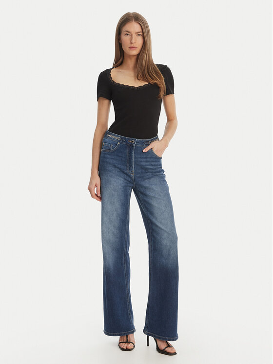 Morgan Morgan Blúzka 261-DAMOUR Čierna Slim Fit
