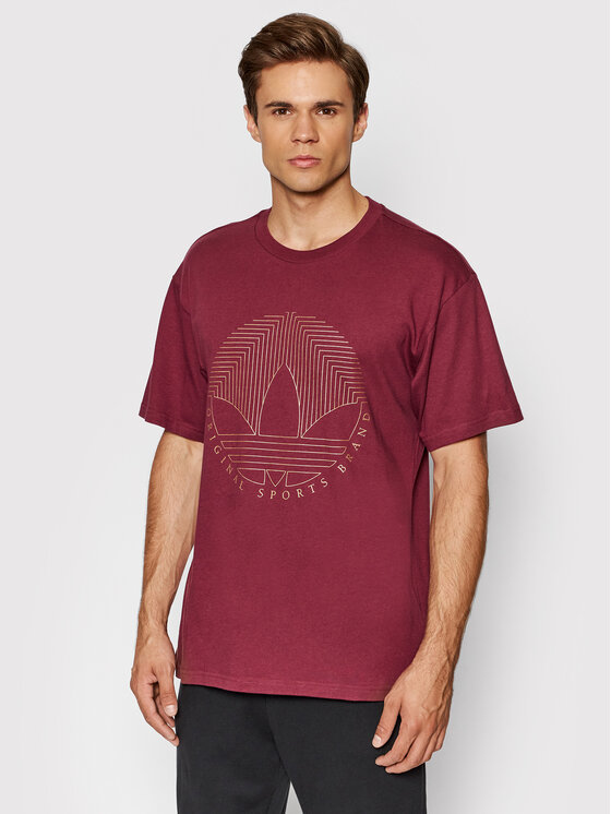 Tee shirt adidas rouge bordeaux on sale