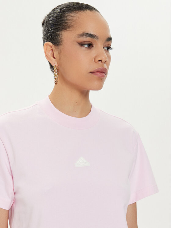 adidas adidas Тишърт Embroidered IS4288 Розов Regular Fit