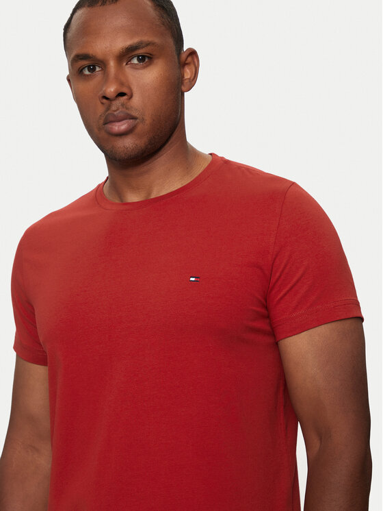 Tommy Hilfiger Tommy Hilfiger T-Shirt MW0MW10800 Czerwony Slim Fit