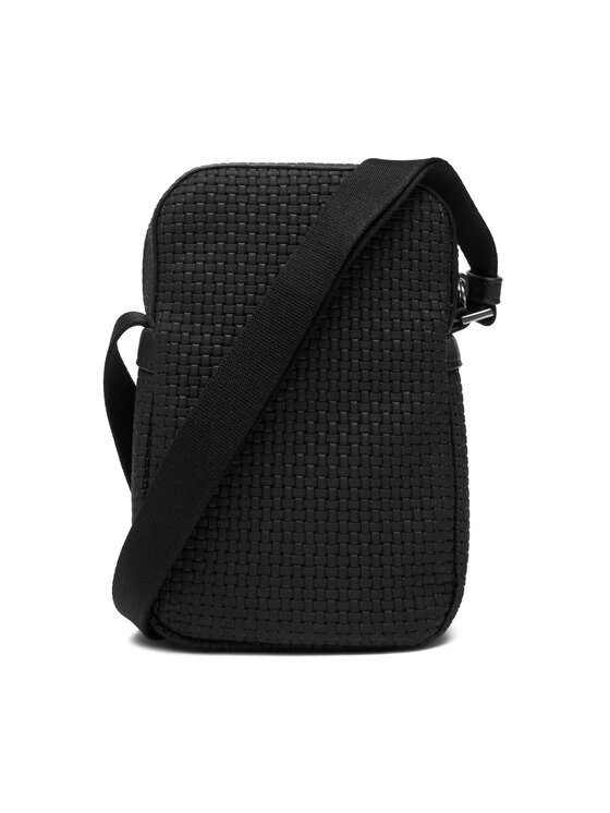 Calvin Klein Calvin Klein Плоска сумка Embossed Woven Slim Reporter LV04D3221G Чорний