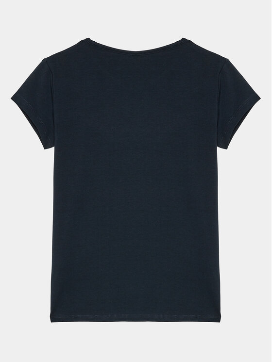 Pepe Jeans Pepe Jeans Póló Hana Glitter PG503064 Sötétkék Slim Fit