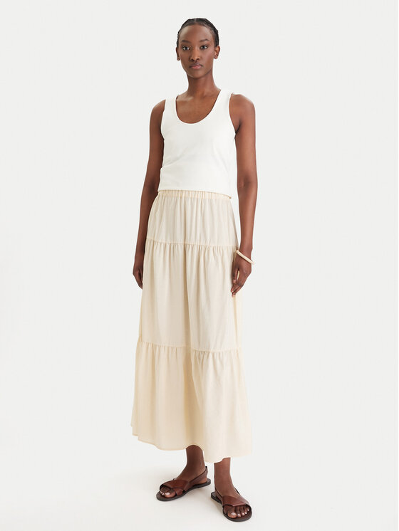 Marella Marella Maxi krilo Ciocca 2613101084 Écru Regular Fit