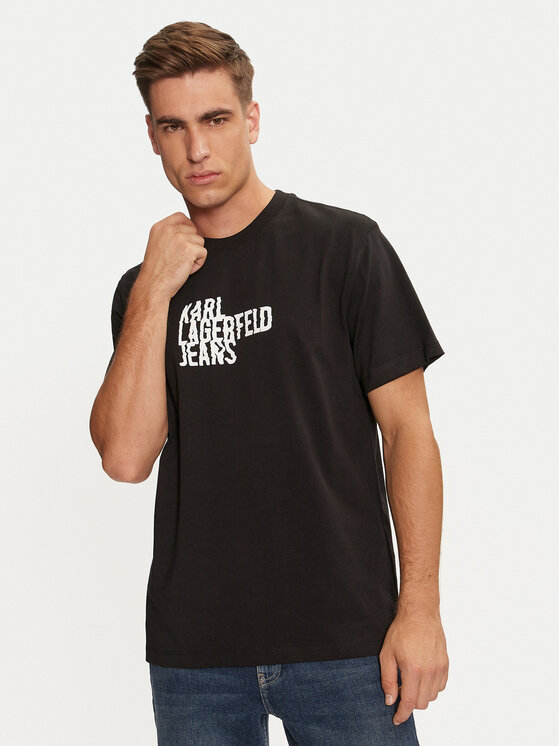 Férfi Póló Karl Lagerfeld Jeans, Méret: S, Fekete, 246D1711