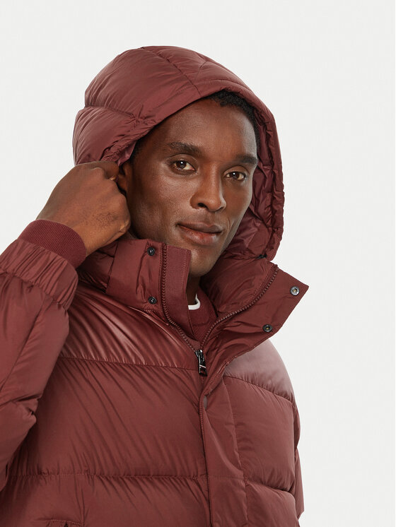 Tommy Hilfiger Tommy Hilfiger Daunenjacke MW0MW36569 Dunkelrot Regular Fit