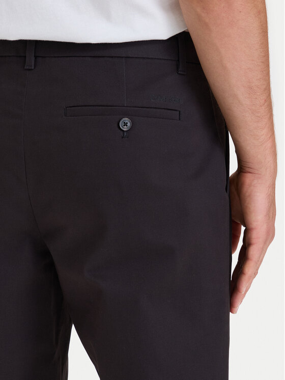 Calvin Klein Calvin Klein Chino nohavice LV04LH610G Čierna Tapered Fit