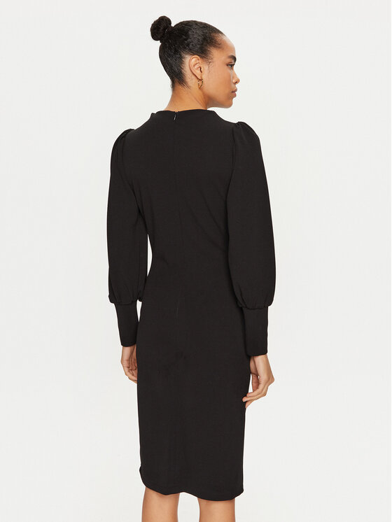 Haveone Haveone Kokteilinė suknelė AFS-M054 Juoda Slim Fit
