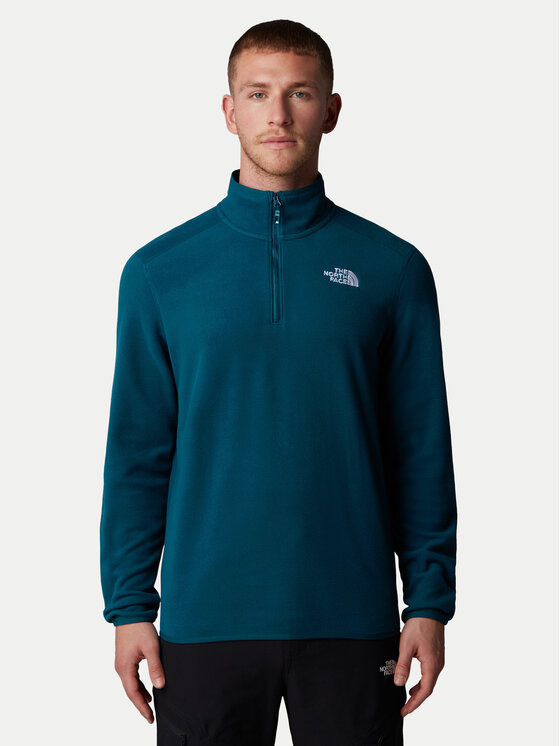 The North Face Fleecová mikina Glacier NF0A855W Tmavomodrá Regular Fit