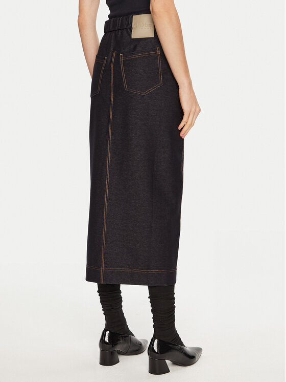 Max Mara Leisure Max Mara Leisure Farmer szoknya Breda 2426776058 Sötétkék Regular Fit