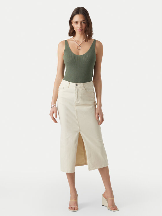 Vero Moda Vero Moda Marškinėliai New Lex Sun 10281877 Tamsiai žalia Regular Fit