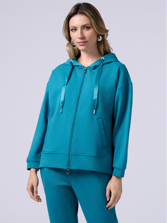 Oltre Oltre Felpa G863J104015N024 Turchese Regular Fit