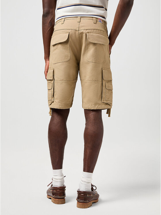 Wrangler Wrangler Szorty materiałowe CJ CARGO SHORT Brązowy Regular Fit